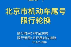 北京尾号限行新轮换！限行1和6图片