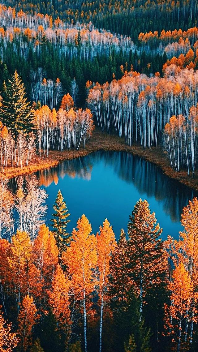 秋意浓时，山河变色，情到深处，层林尽染。治愈系秋天美景