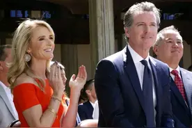 洛杉矶救火不利，州长纽森问题大，他前妻跟特朗普的儿子好过图片