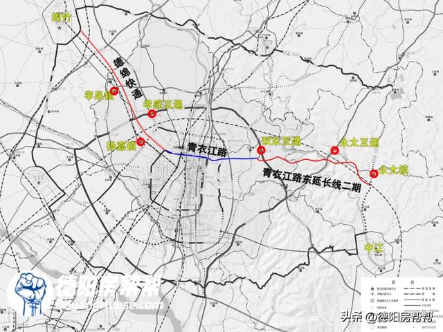 德阳“南北快通”,德绵德什快通,成德大道、龙泉山旅游公路