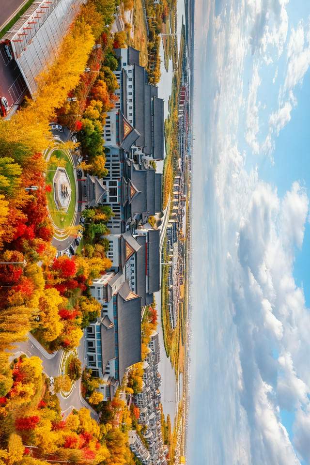 生态城的秋天，已经美得不像样了