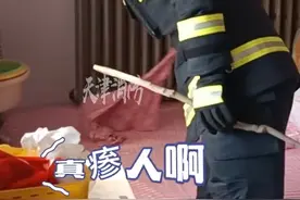 天津津南区：老奶奶正在家中熟睡，忽然发现身边有一条大蛇游走，立即报警求助，消防员徒手将蛇“捉拿归案”图片