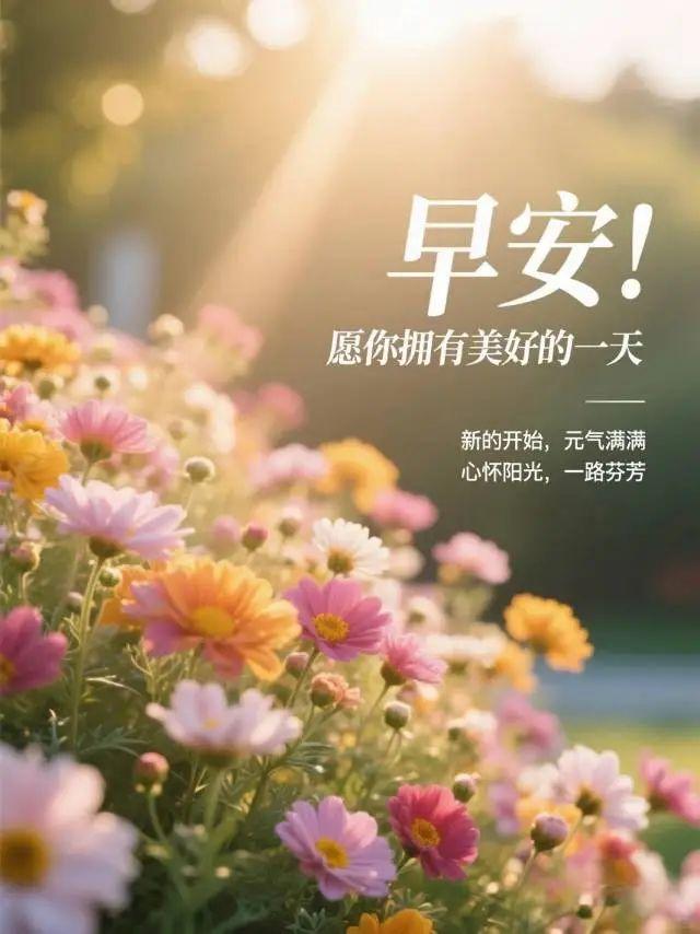 早安正能量简短励志句子，热爱生活，也会被生活治愈。早安！