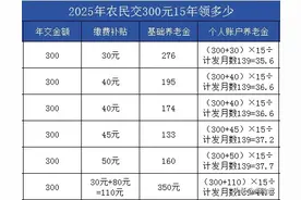 2025年农民交300元15年领多少，居民养老 8大好处图片