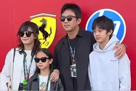 邓超全家走红毯，13岁儿子身高超过了妈妈孙俪，10岁女儿又酷又美图片