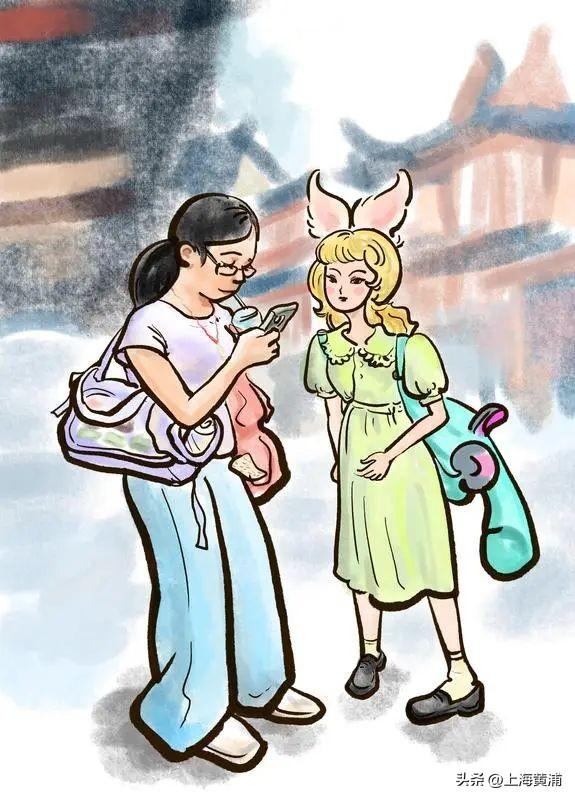 边拍边画丨汉服、二次元……中外游客争相来这打卡