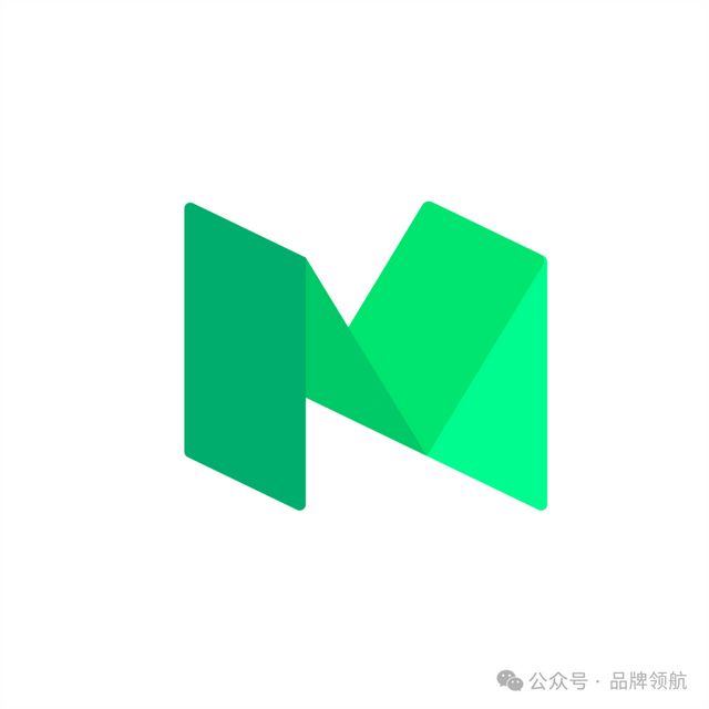 字母M图形创意logo，M的识别在26个字母中排第四