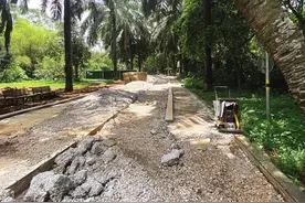 海口金牛岭公园健身设施改造进程缓慢何时能完工？施工方回应图片