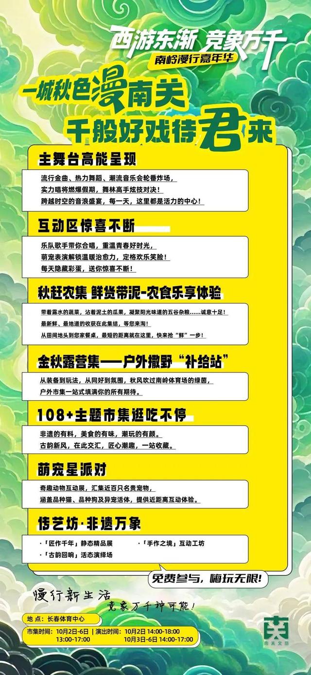 给你三个理由！假期来这里，赴场城市狂欢