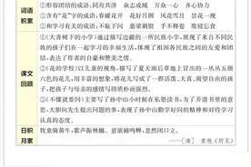 三年级语文上册，1-8单元必背知识清单及考点与重难题型精梳图片