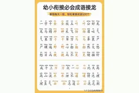 幼小衔接必备成语接龙30组，轻松上小学图片