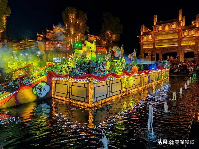 云梦夜未央：楚王城公园楚王天下大舞台、祥云湾灯火里的千年回响