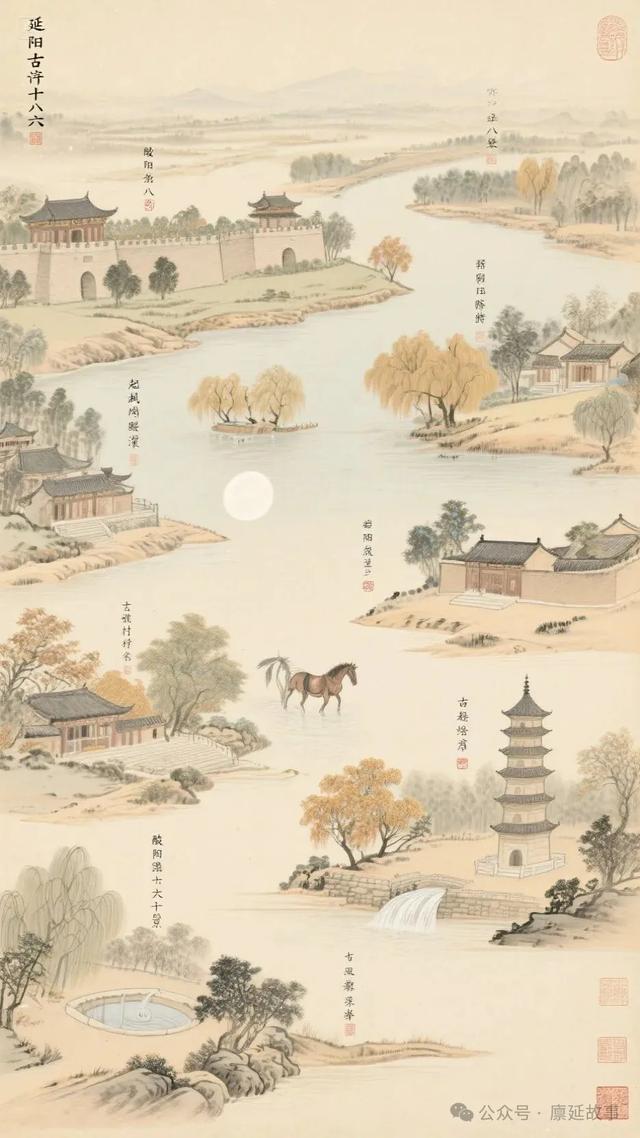 明代延津十六景之AI复原图