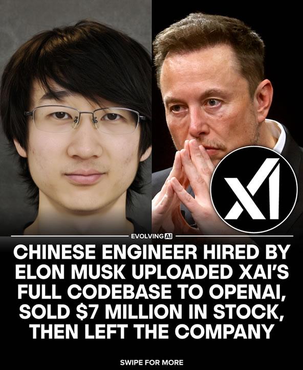 29岁中国工程师叛变，偷走机密投奔对头，气得马斯克下全球封杀令