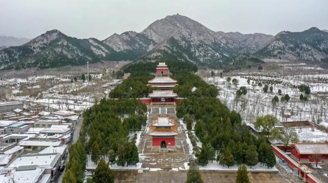 明十三陵航拍图