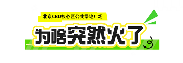 终于等到！北京CBD核心区公共绿地广场开放了！