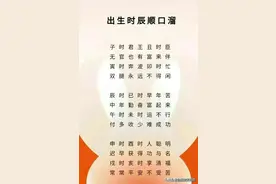 出生时辰顺口溜：子时君王丑时臣，申时酉时人聪明。图片