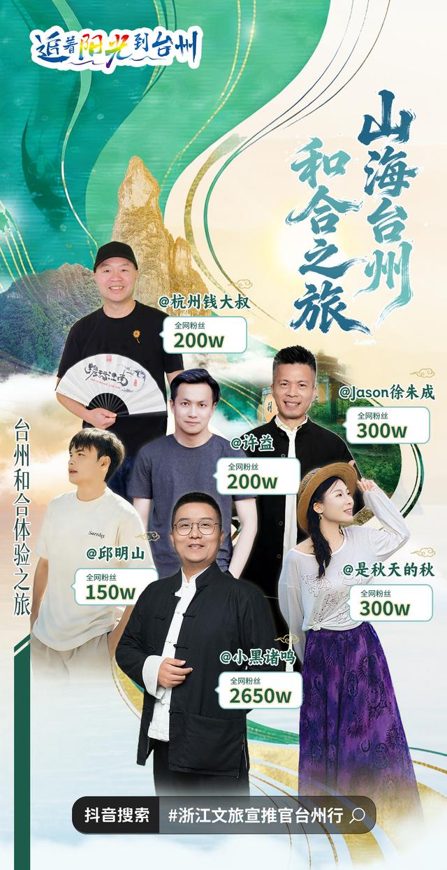 高能预警！浙江文旅宣推官集结台州，解锁浙里宝藏秘境