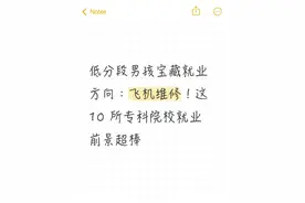 低分段男孩宝藏就业方向：飞机维修！这 10 所专科院校就业前景超棒图片