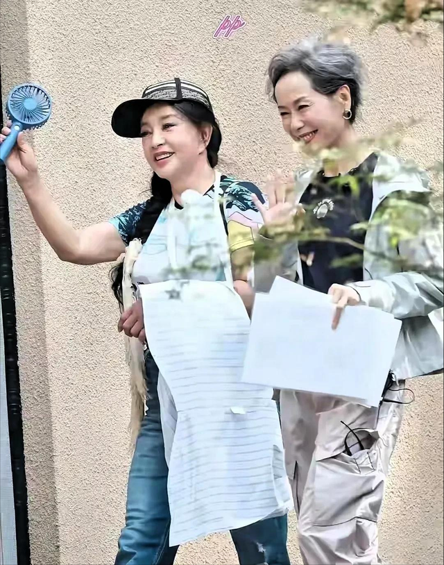 刘晓庆胖得浑身上下一边粗了 胸大屁股大的 脸也变圆了 都出双下巴了