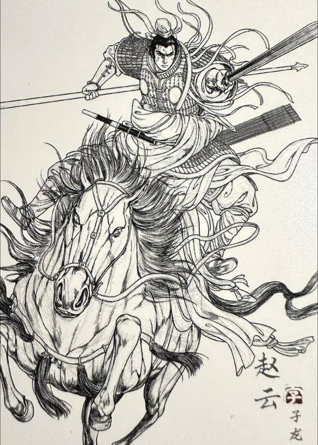 黄子鉴三国人物线稿:线藏霸气,笔露锋芒!