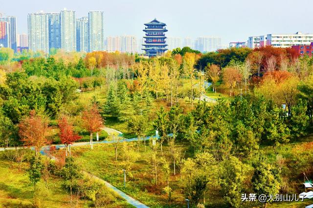 层林尽染秋景如画