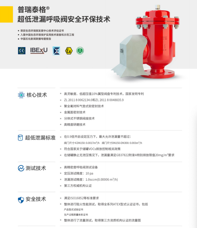 中国环境科学学会评估：普瑞泰格®呼吸阀单台年减排效益达6万元！