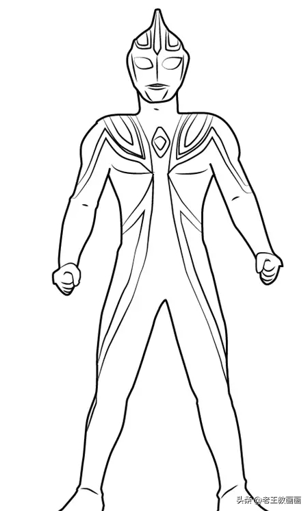 孩子们的最爱，奥特曼线稿资料，临摹涂色
