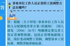 【人社政策每日一答·2月19日】事业单位工作人员正常的工资调整方法有哪些？图片