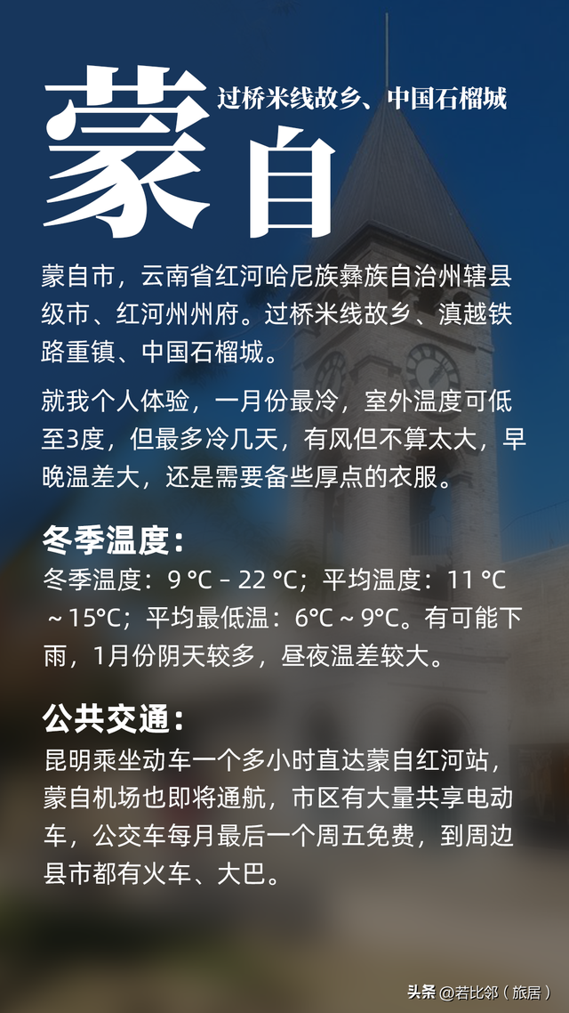 云南过冬 - 云南20个适合旅居过冬的城市、县城推荐