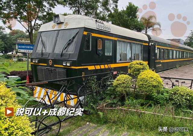到温江幸福田园郊游，看乡村湿地美景，火车主题餐厅让人怀旧
