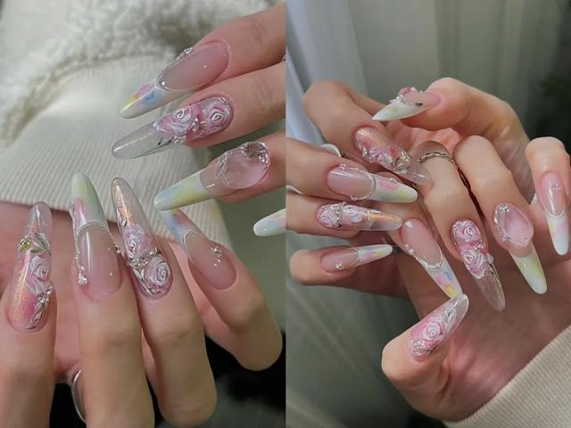 延长胶五瓣花美甲图 2026年用延长胶怎么做指甲 延长胶五瓣花美甲图 2026年用延长胶怎么做指甲