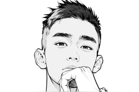 男生头像｜黑白简易风，英俊依然在图片