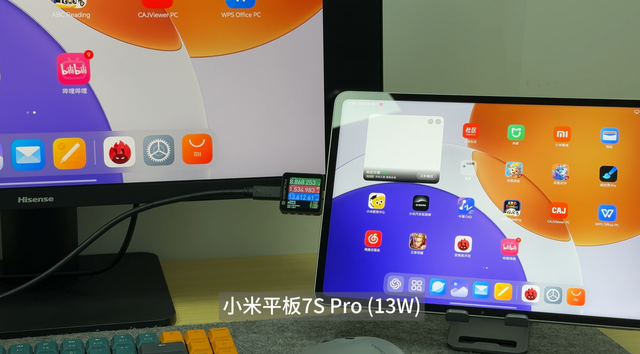 USB-C支持PD 65W，海信 27N5H 4K 显示器一线通测试