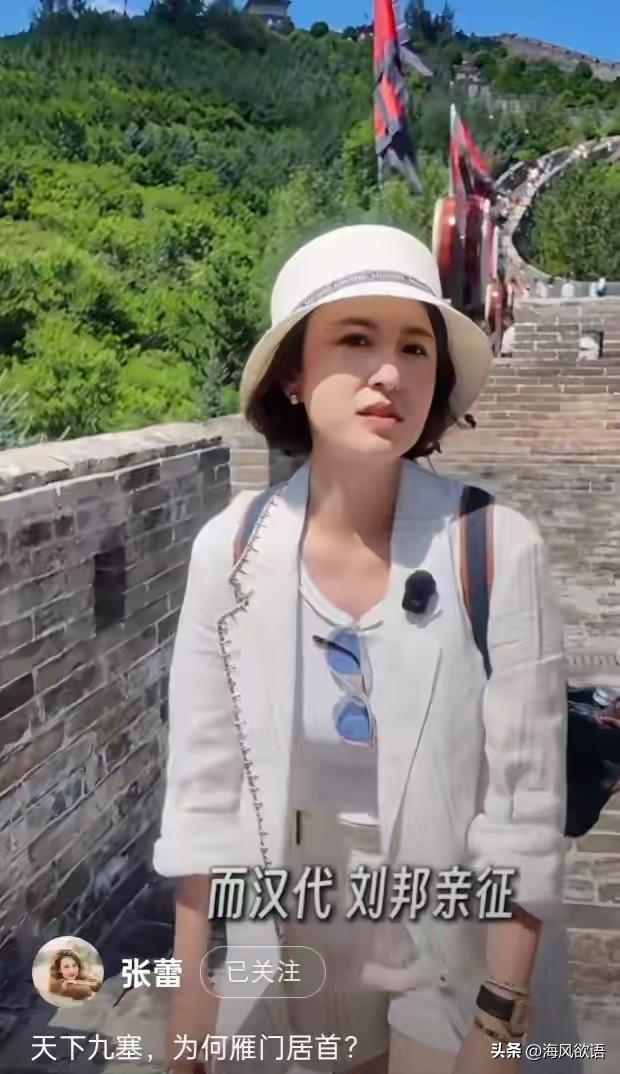 张蕾一身素白走雁门关古道，城砖上的刻痕，竟全是历史干货