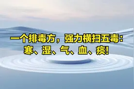 一个排毒方，强力横扫五毒：寒、湿、气、血、痰！图片
