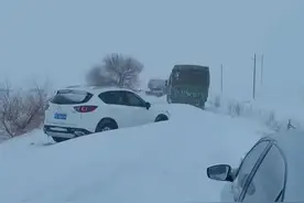 大雪致一地高速积雪！当地提醒：尚未恢复通行图片
