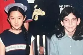 刘亦菲美国初中班级合照曝光！12岁就美得令人心颤，艳压全校洋妞图片