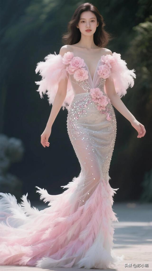 当粉色繁花与羽衣共舞，这是谁的“在逃公主”战袍？