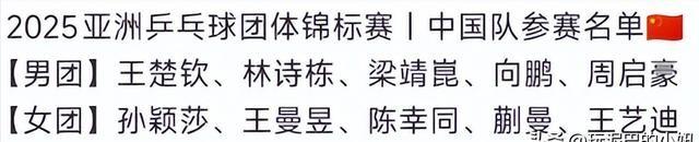 王楚钦今天飞往印度，他只休息2天！国乒下1站赛事出炉：莎头领衔