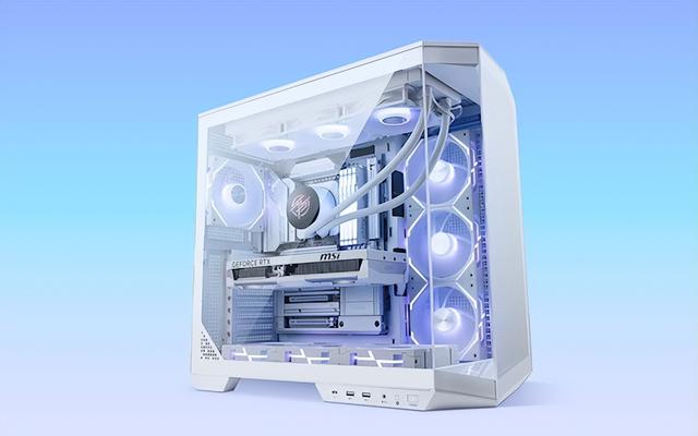 纯白、看不到一根线！背插显卡就是漂亮