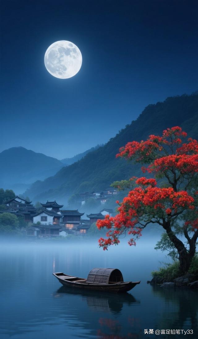 沉醉月韵江南：红叶缀水乡，静赏如画谧境！