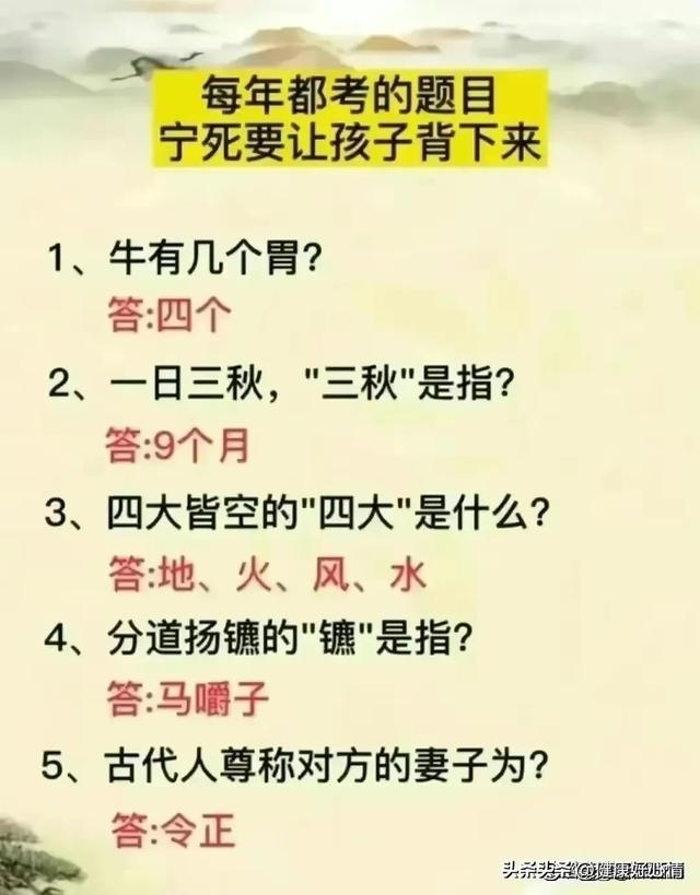 你一定要知道数字代表的含义