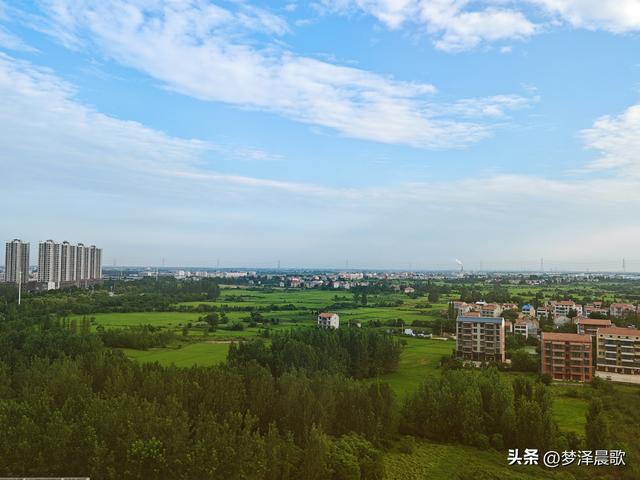 千年古城，云梦城东盛夏光影远眺