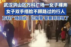 闹大了！湖北武汉万科广场一女子裸奔 网友：真心话 大冒险玩这么大图片