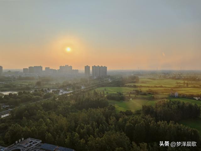 千年古城，云梦城东盛夏光影远眺