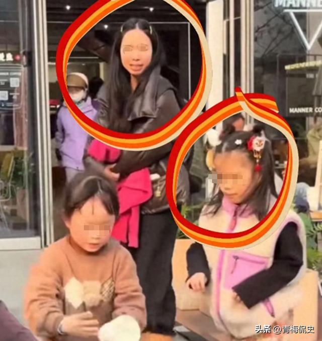 女孩打翻水杯后续：母亲正脸被扒，疑出言反驳网友，丢人丢到国外