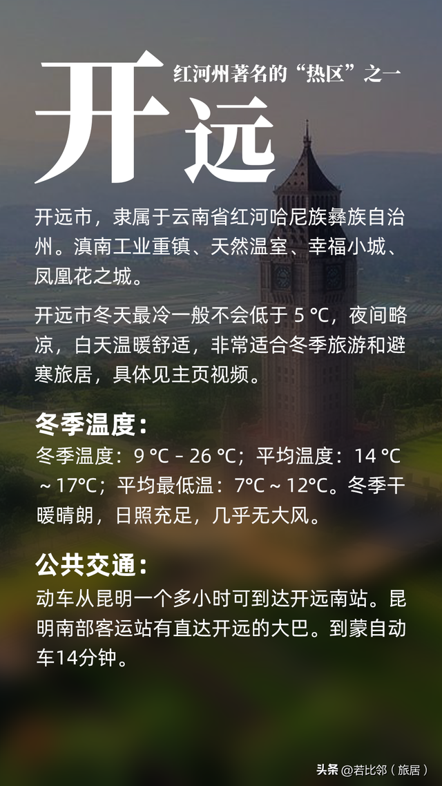云南过冬 - 云南20个适合旅居过冬的城市、县城推荐