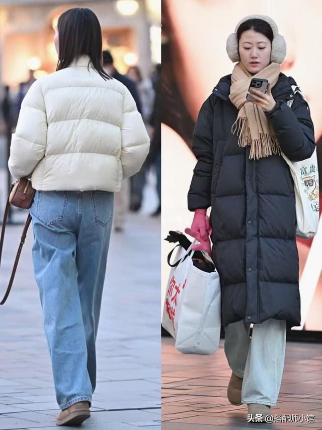 去了北京才发现：三里屯满街都是“羽绒服+裤子”穿搭，保暖高级