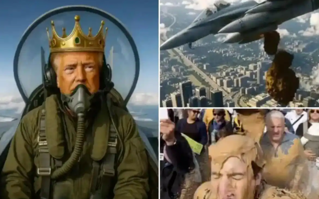 超700万人游行抗议，特朗普令战机向示威者泼粪！全美为何又在反